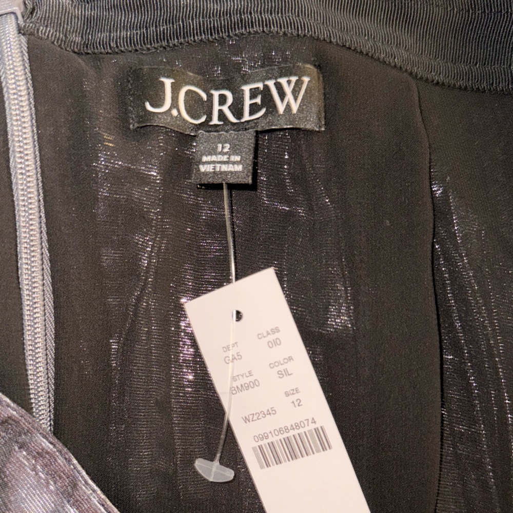 J. Crew Shimmery Black Silk-Blend Top